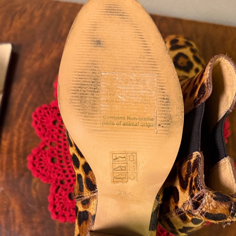 Madewell the Regan Boot in Leopard Calf Hair Ankle Boots - Women 7.5 - Picture 5 of 5